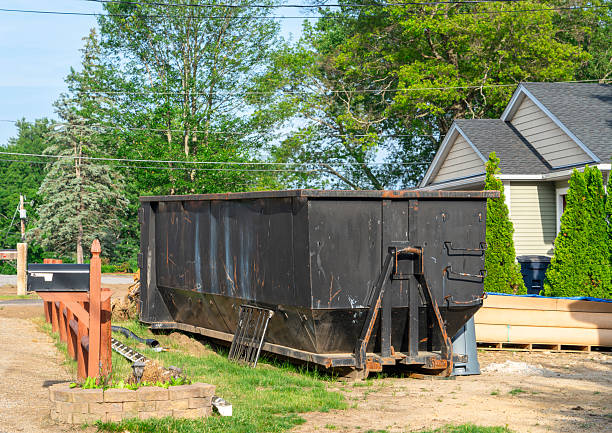 dumpster outside house for renovation works